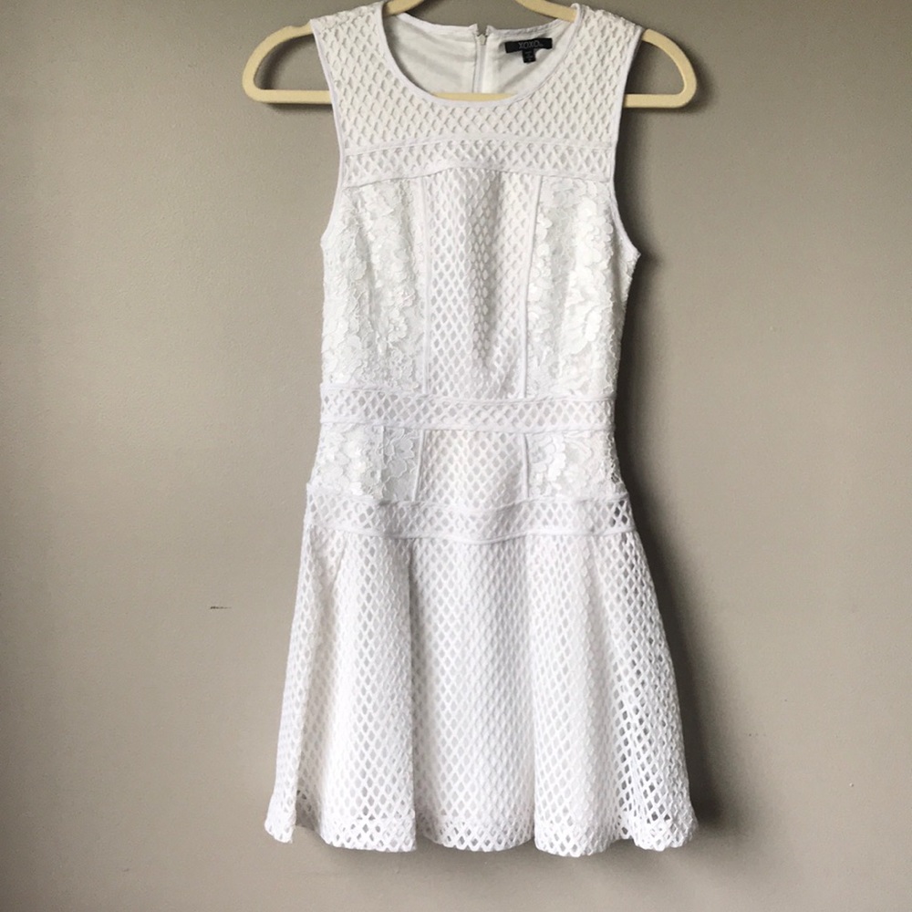 White mini dress, size S